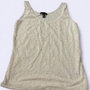 Cream lace tank top from French Laundry Size L